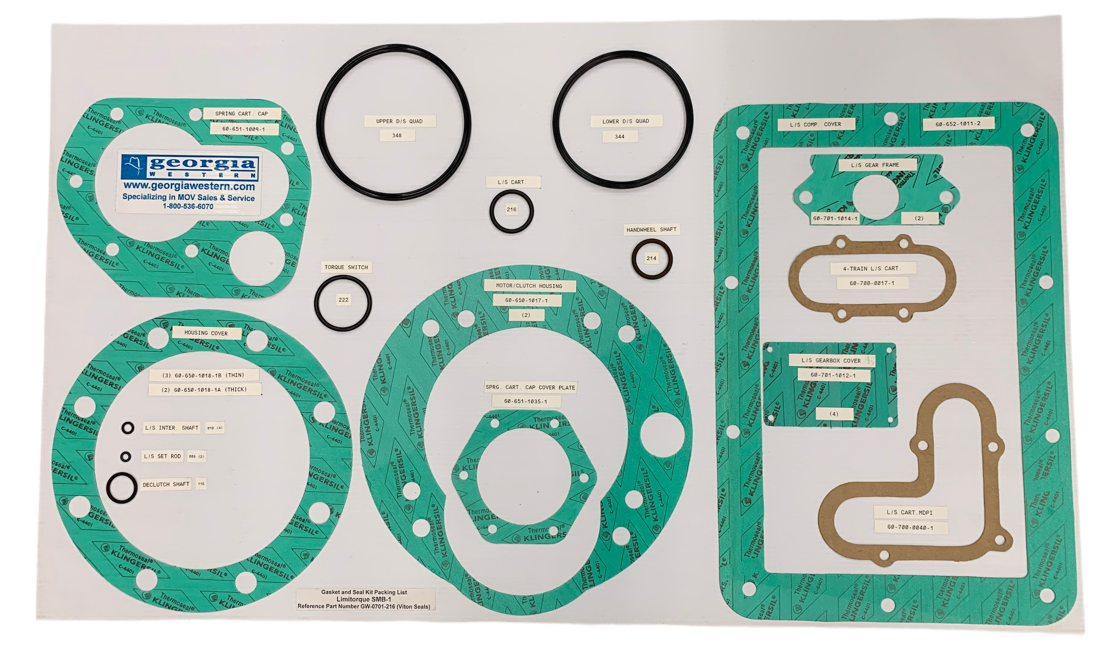 SMB-1 GASKET AND SEAL SET (VITON)